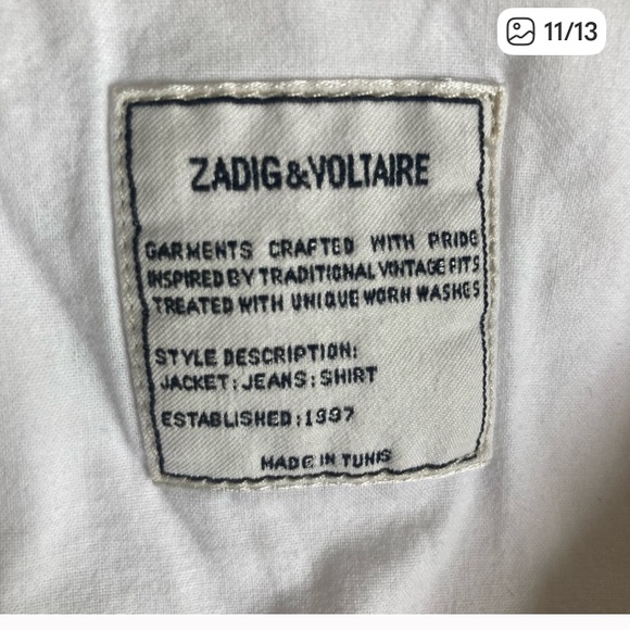 Zadig & Voltaire White Denim Jacket - Picture 9 of 10